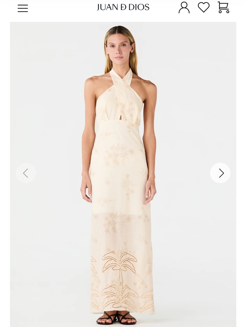 Juan D Dios Swimwear Eyelet Maxi Dress sz L - Picture 13 of 14
